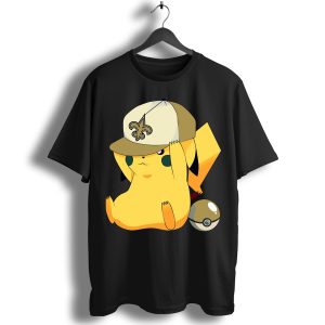 New Orleans Saints Pikachu Pokemon T-Shirt