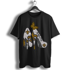 New Orleans Saints Rhinestone High Heels T-Shirt