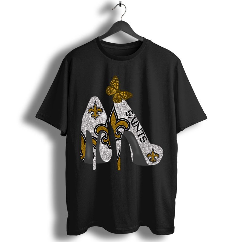 New Orleans Saints Rhinestone High Heels Shirt T Shirt 1
