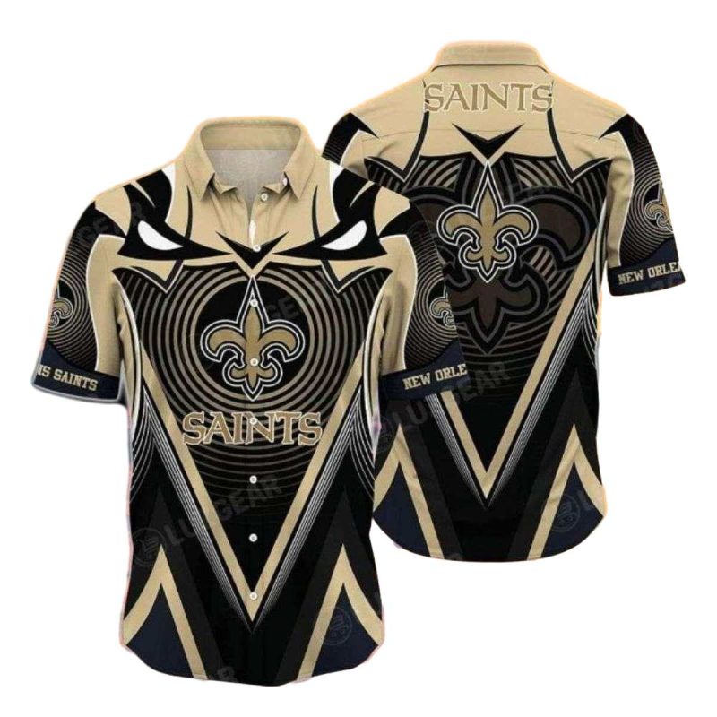 New Orleans Saints Sharp Design And Tribal Accents Hawaiian Shirt 1
