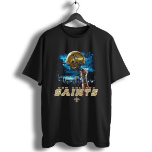 New Orleans Saints Sky Helmet Nfl T-Shirt