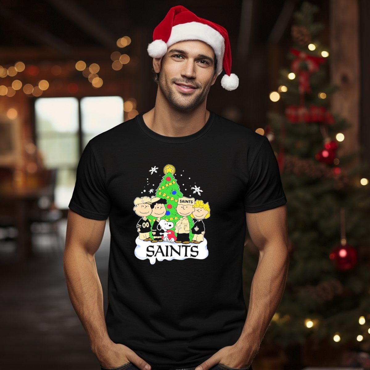 New-Orleans-Saints-Snoopy-Christmas-Tree-Peanuts-Characters-Snowflakes-T-Shirt-1_t-shirt-1_2