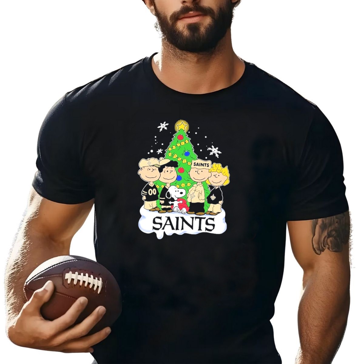 New-Orleans-Saints-Snoopy-Christmas-Tree-Peanuts-Characters-Snowflakes-T-Shirt-1_t-shirt-4_5