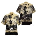 New Orleans Saints Sunset Palm Tree Vibes Hawaiian Shirt