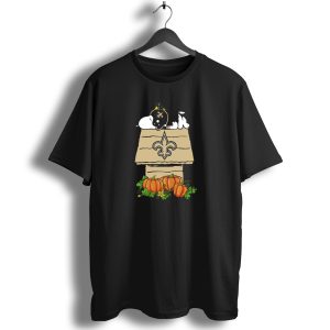 New Orleans Saints Snoopy Doghouse Pumpkin Patch T Shirt