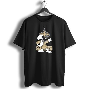 New Orleans Saints Snoopy Fleur De Lis Dabbing Saints T Shirt