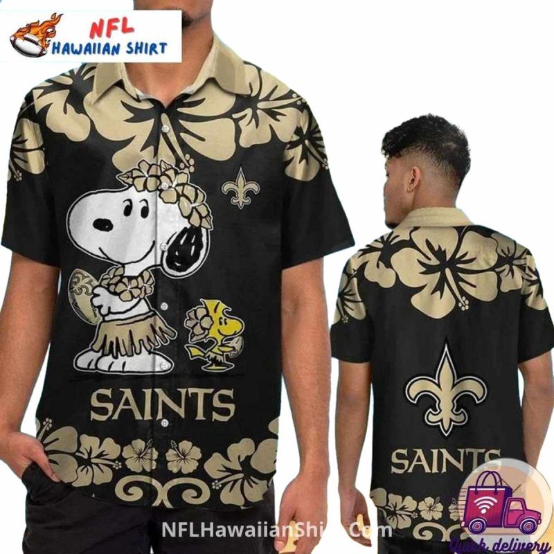 New Orleans Saints Snoopy Hula Hawaiian Shirt 1