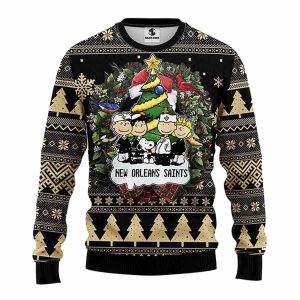 New Orleans Saints Snoopy With Friends Cute Funny Ugly Sweater