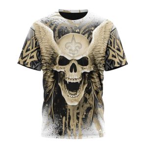 New Orleans Saints Special Kits With Skull AOP T Shirt
