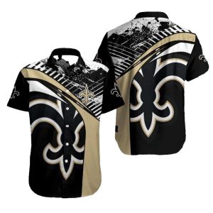 New Orleans Saints Splattered Elegance Hawaiian Shirt