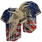 New Orleans Saints US Flag Vintage Baseball Jersey