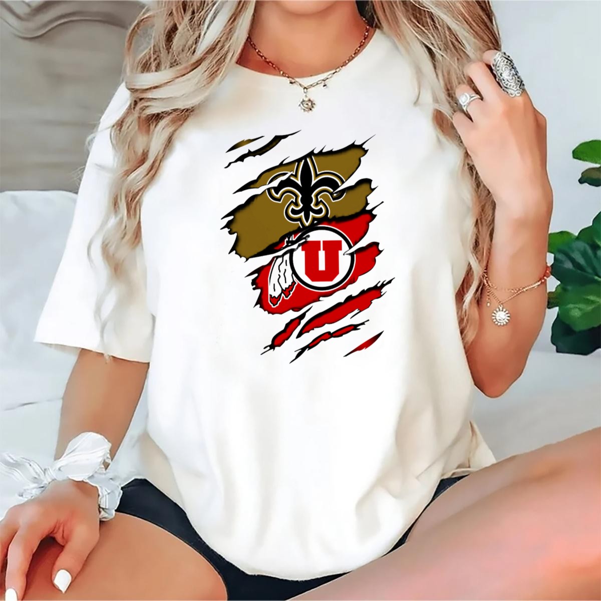 New-Orleans-Saints-Utah-Utes-Torn-Claw-T-Shirt-1_t-shirt-2_3