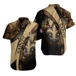 New Orleans Saints Vintage Camouflage Hawaiian Shirt
