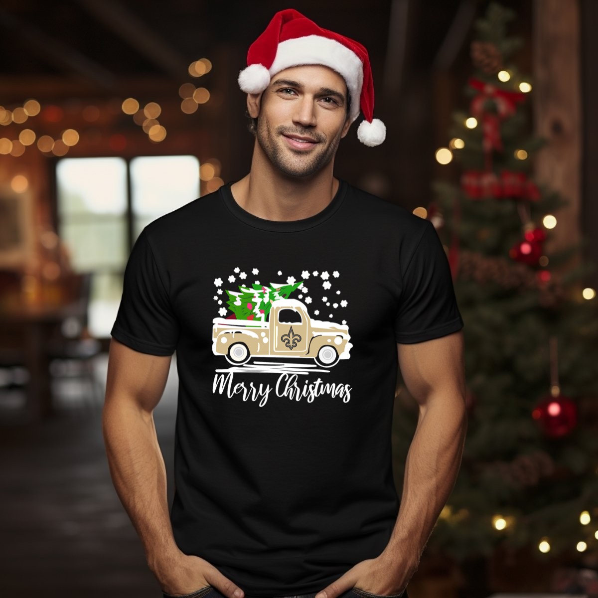 New-Orleans-Saints-Vintage-Car-Merry-Christmas-Tree-Snowflakes-T-Shirt-1_t-shirt-1_2