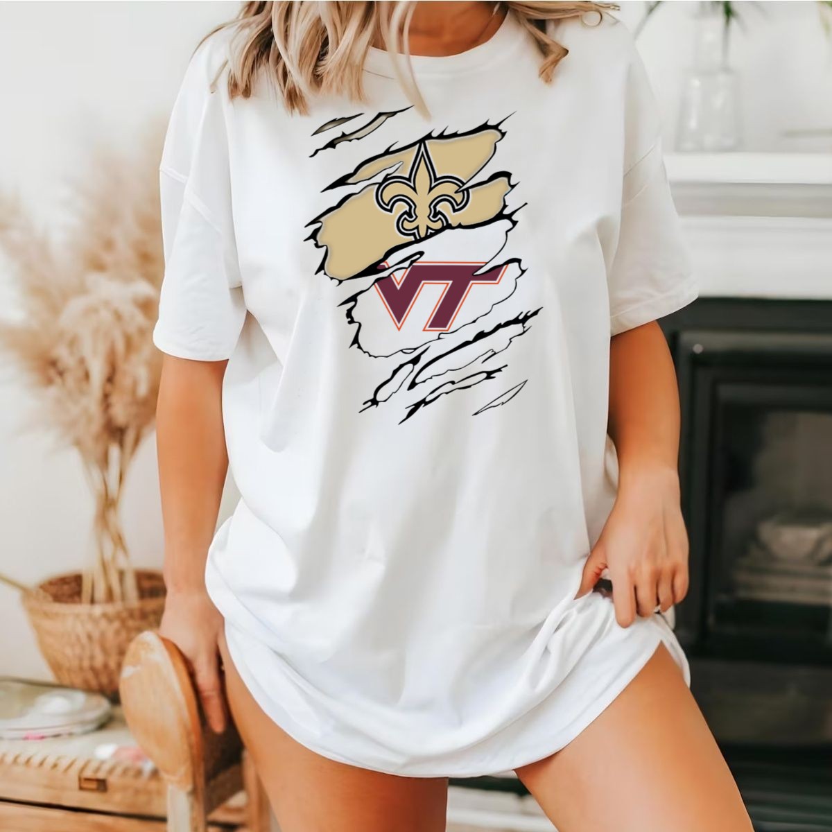 New-Orleans-Saints-Virginia-Tech-Hokies-Logo-Fusion-T-Shirt-1_t-shirt-4_5