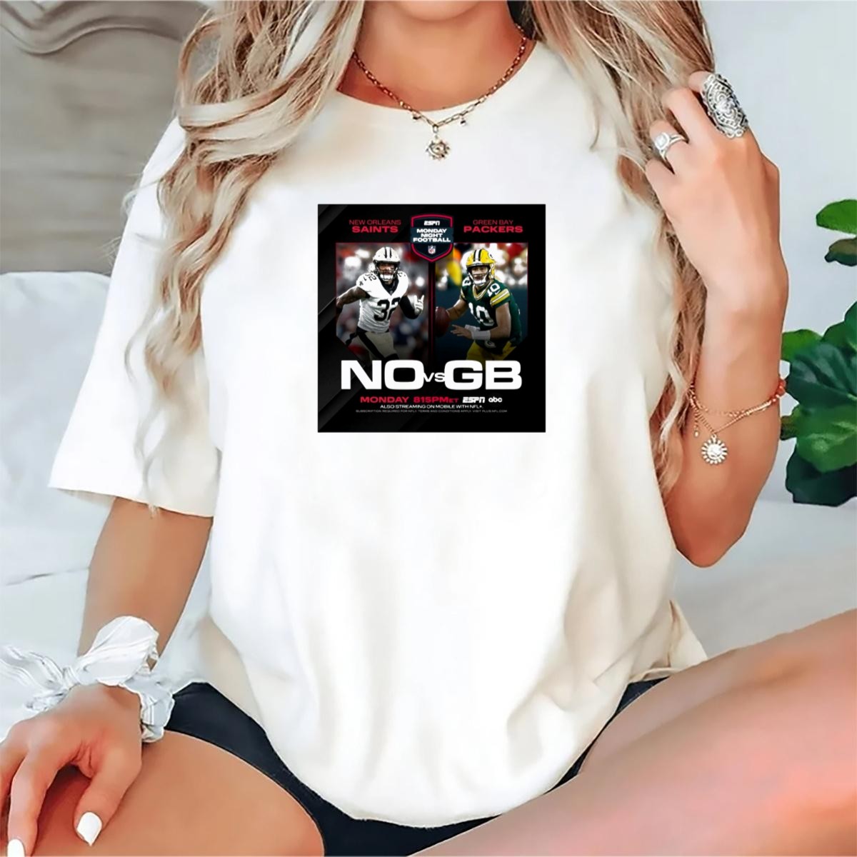 New-Orleans-Saints-Vs-Green-Bay-Packers-Monday-Night-Football-Espn-815Pm-Et-Nfl-T-Shirt-1_t-shirt-2_3