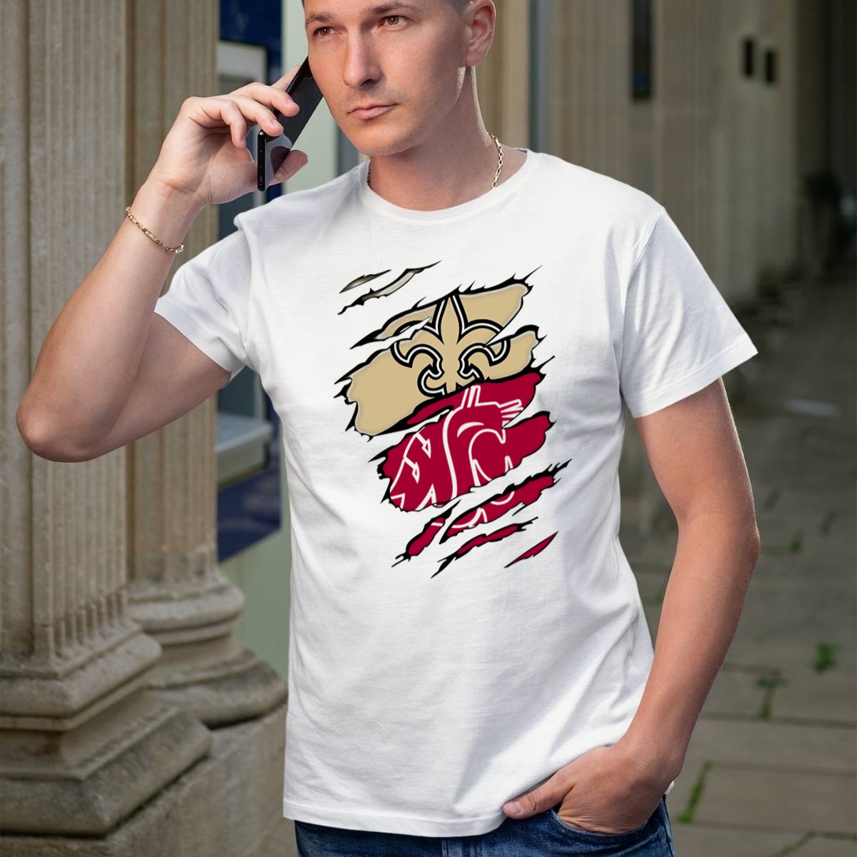 New-Orleans-Saints-Washington-State-Cougars-Fleur-De-Lis-Logo-Fusion-T-Shirt-1_t-shirt-1_2