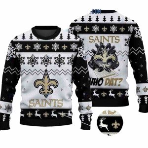 New Orleans Saints Who Dat Christmas Ugly Sweater