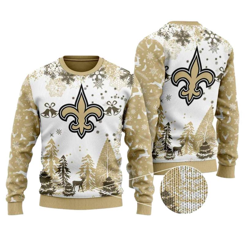 New Orleans Saints Xmax Tree Chistmas Ugly Sweater 1