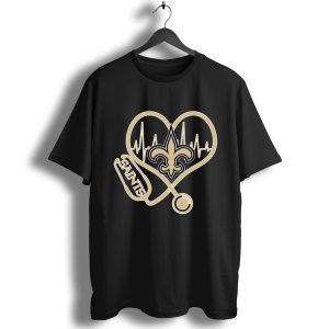 New Orleans Saints Nurse Headphone T-Shirt