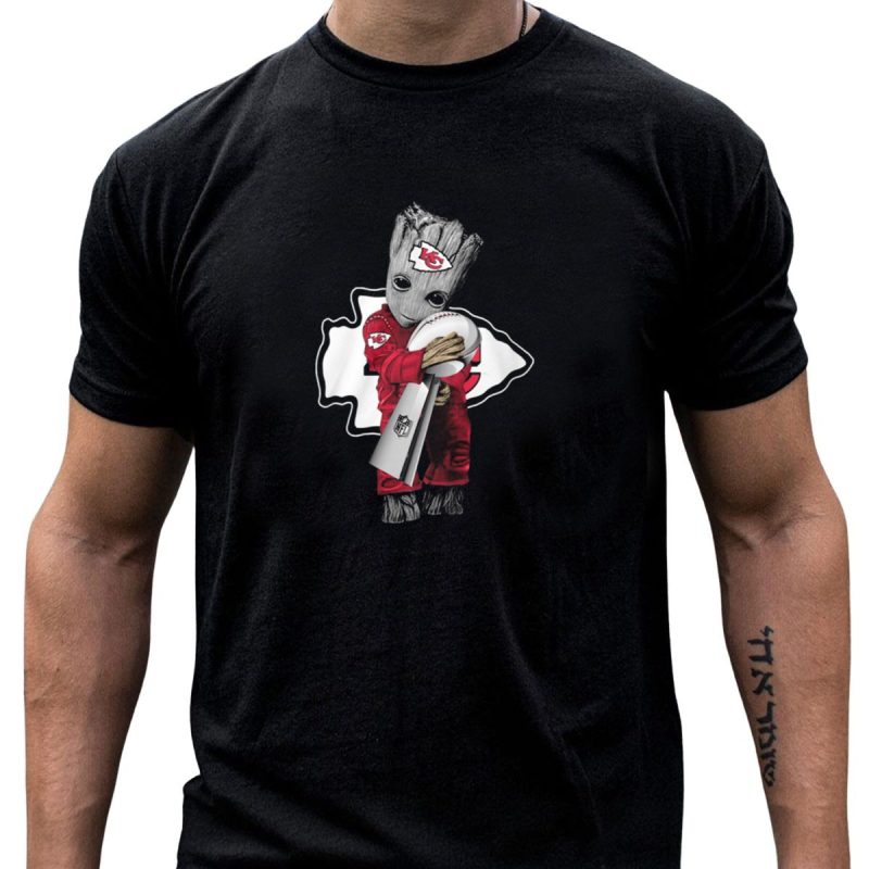 New Released Kansas City Chiefs Groot Hugging Trophy Available For A Limited Time T Shirt T Shirt 1 1