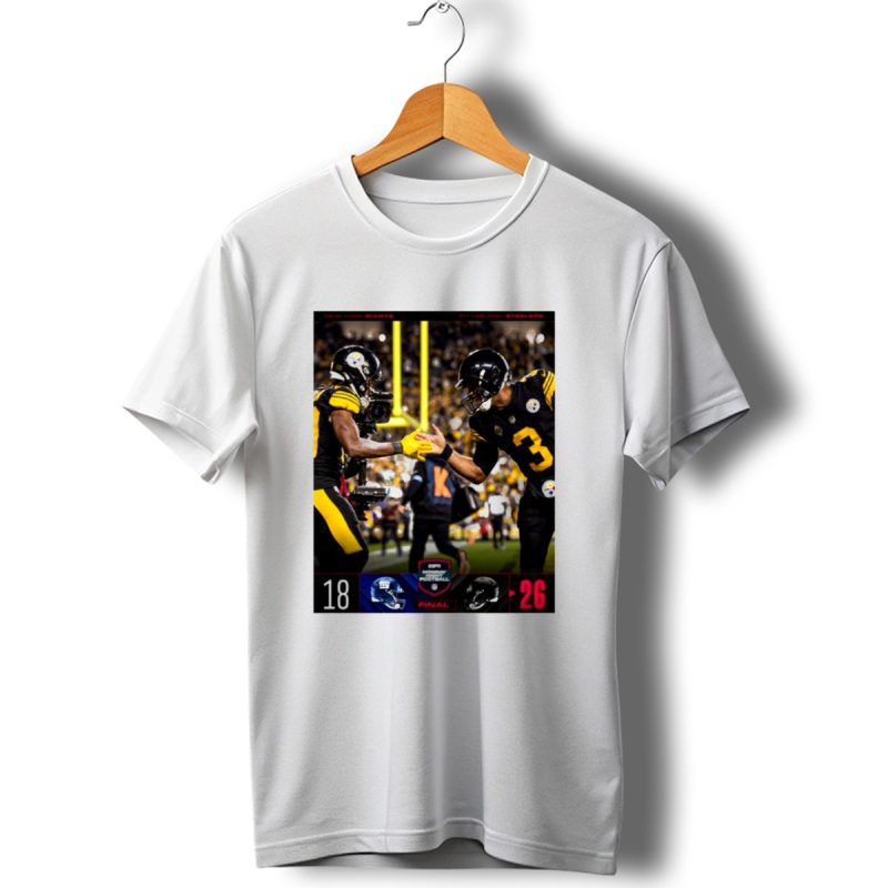 New York Giants 18 26 Pittsburgh Steelers Espn Monday Night Football Final Nfl T Shirt 1 T Shirt 1