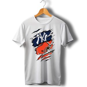 New York Yankees Cleveland Browns Fusion T-Shirt