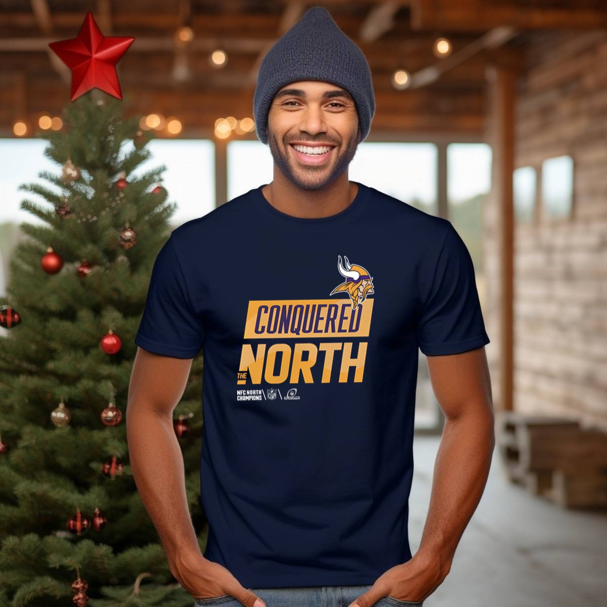 Nfc-North-Champions-Vikings-Conquered-The-North-Nfl-Playoffs-T-Shirt-1_t-shirt-3_4