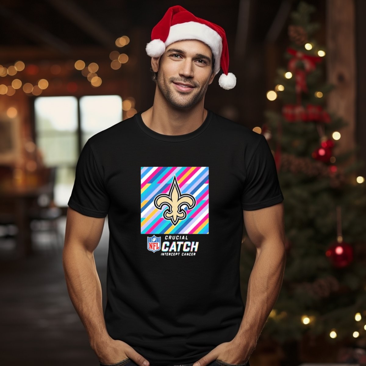 Nfl-Crucial-Catch-Intercept-Cancer-New-Orleans-Saints-2024-Fleur-De-Lis-Logo-Multicolor-Stripes-T-Shirt-1_t-shirt-1_2