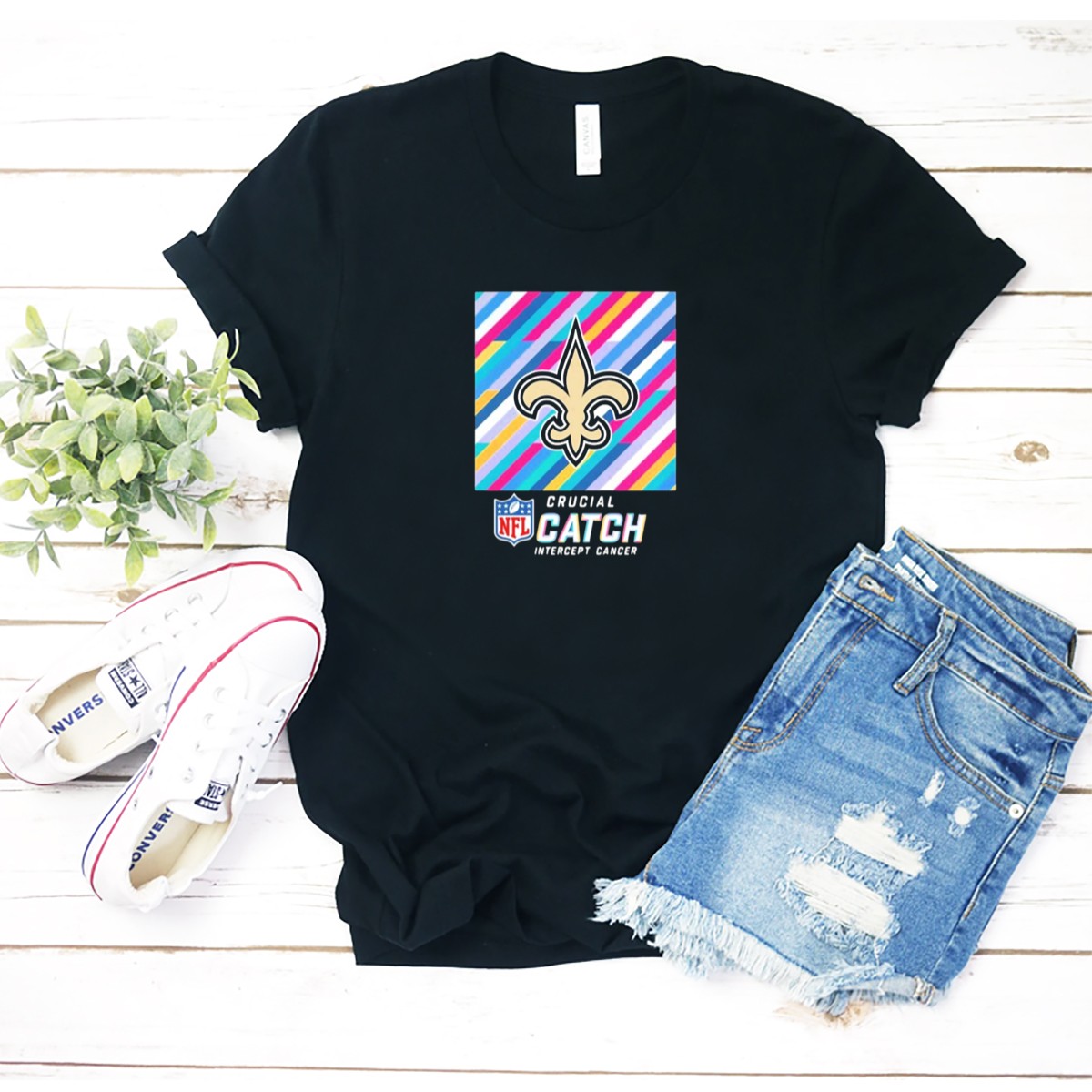 Nfl-Crucial-Catch-Intercept-Cancer-New-Orleans-Saints-2024-Fleur-De-Lis-Logo-Multicolor-Stripes-T-Shirt-1_t-shirt-2_3