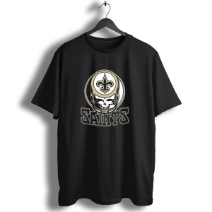 Nfl Grateful Dead New Orleans Saints 2024 Fleur De Lis Skull Helmet T Shirt