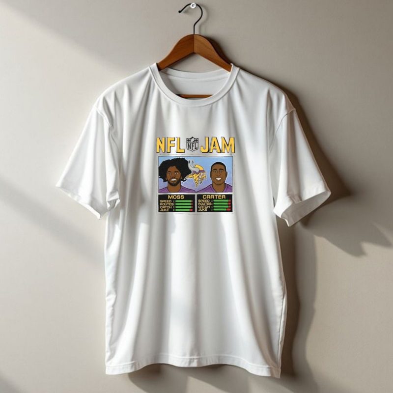 Nfl Jam Randy Moss Cris Carter Minnesota Vikings Legend Duo T Shirt 1 T Shirt 1