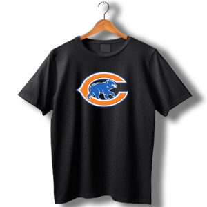 Nfl X Mlb Chicago Bears X Chicago Cubs Logo Mashup T Shirt