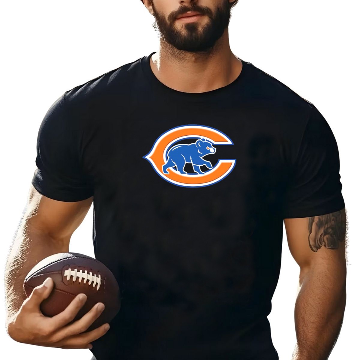 Nfl-X-Mlb-Chicago-Bears-X-Chicago-Cubs-Logo-Mashup-T-Shirt-1_t-shirt-1_2
