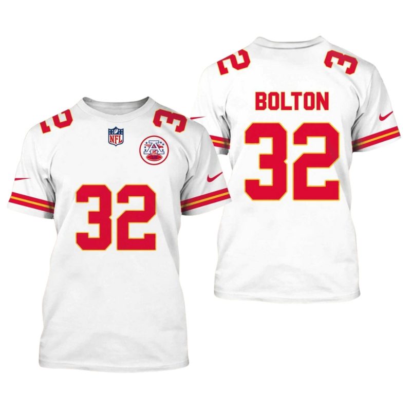 Nick Bolton Kansas City Chiefs American Football White Aop Shirt