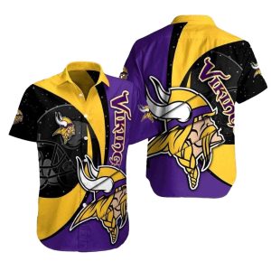 Night Rush Minnesota Vikings Contrast Hawaiian Shirt