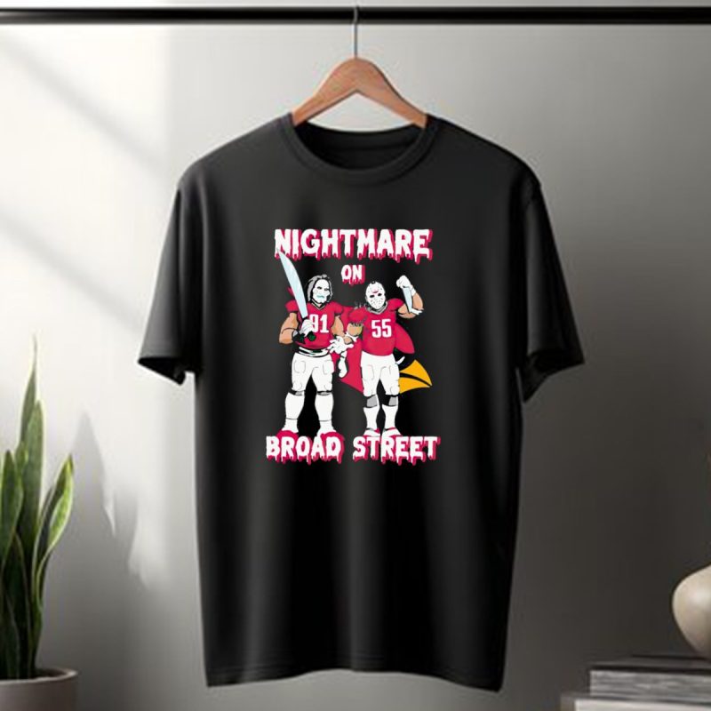 Nightmare On Broad Street Arizona Cardinals Halloween Billy Jason Voorhees T Shirt 1 T Shirt 1