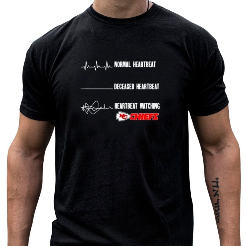 Normal Heartbeat Deceased Heartbeat Heartbeat Watching Kansas City Chiefs T Shirt T Shirt 1 1