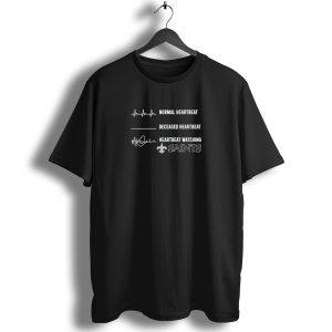 Normal Heartbeat Deceased Heartbeat Heartbeat Watching Saints T Shirt