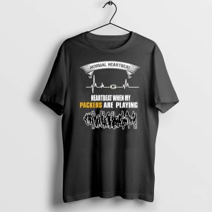 Normal Heartbeat Heartbeat When My Green Bay Packers Are Playing Shirt