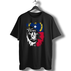 North Carolina Flag With Raiders April T-Shirt
