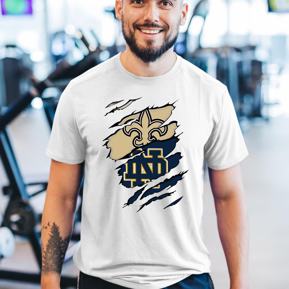 Notre-Dame-Irish-Saints-Fleur-De-Lis-Logo-Rip-Effect-T-Shirt-1_t-shirt-3_4