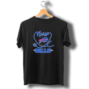 Nurse Buffalo Bills Stethoscope Heartbeat T-Shirt