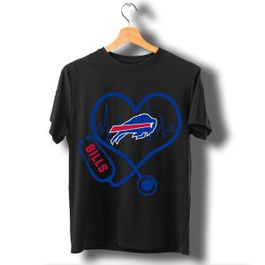 Nurse Heartbeat Love Buffalo Bills T Shirt