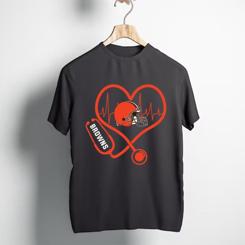 Nurse Heartbeat Love Cleveland Browns T Shirt T Shirt 1