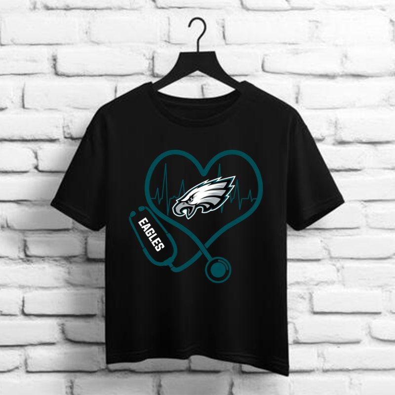 Nurse Heartbeat Love Philadelphia Eagles Shirt T Shirt 1 1