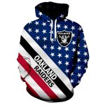 Oakland Raiders American Flag AOP Hoodie