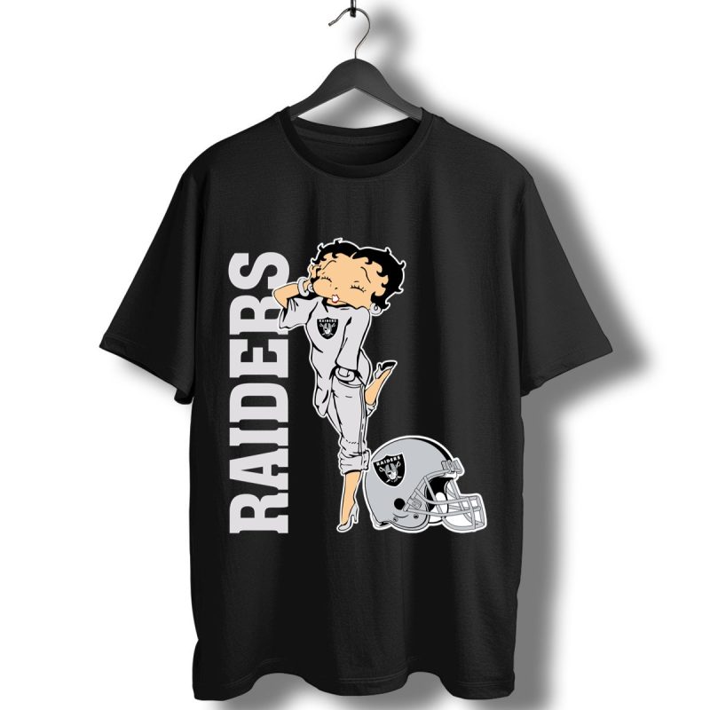 Oakland Raiders Betty Boops T Shirt T Shirt 1