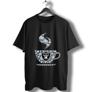 Oakland Raiders Coffee Diamond T-Shirt