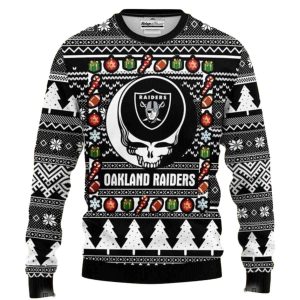 Oakland Raiders Grateful Dead Ugly Christmas Sweater